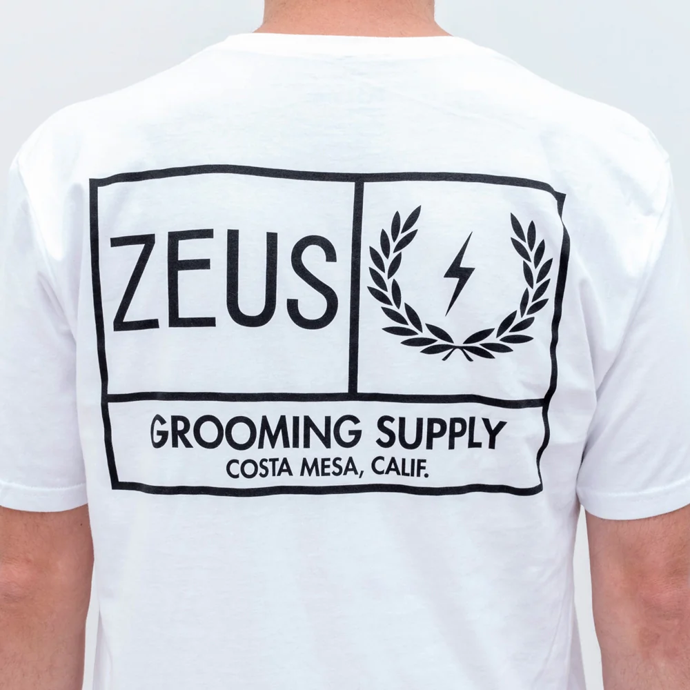 Logo Curved Hem Graphic Tee, White - Image 3