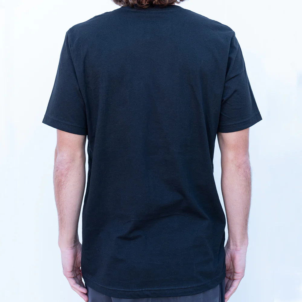 Skull Embroidered Pocket Tee, Black - Image 3