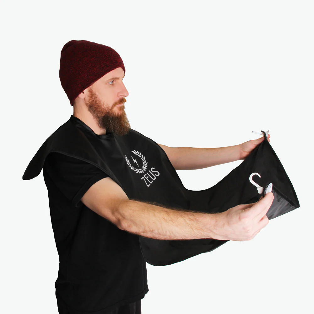 Beard Trimming Bib, Grey - Image 3