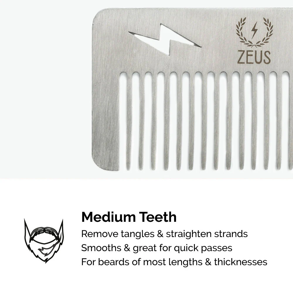 Pocket Size Comb, Stainless Steel - Image 3